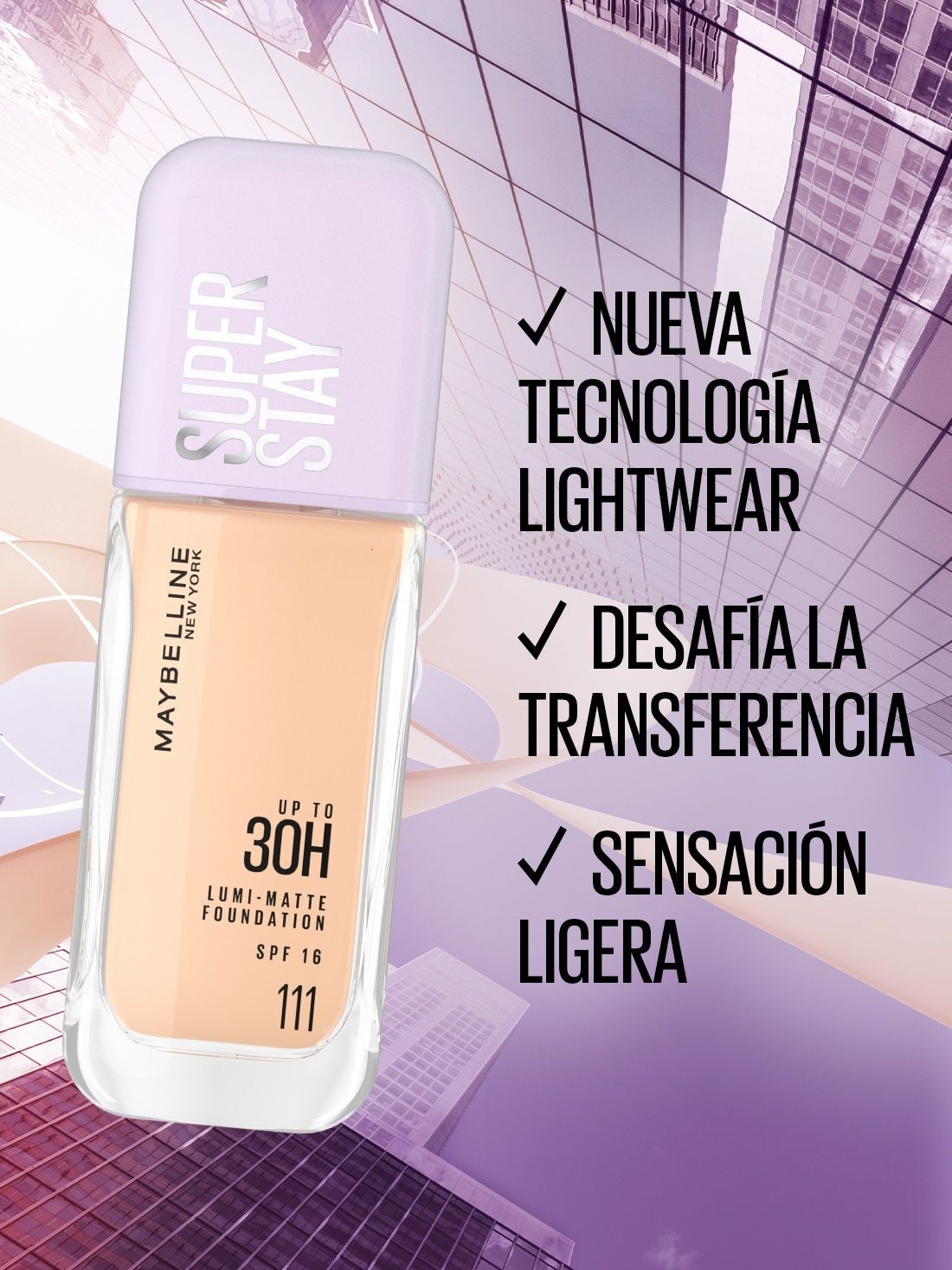 Maybelline maquillaje l&iacute;quido super stay lumi matte 22024