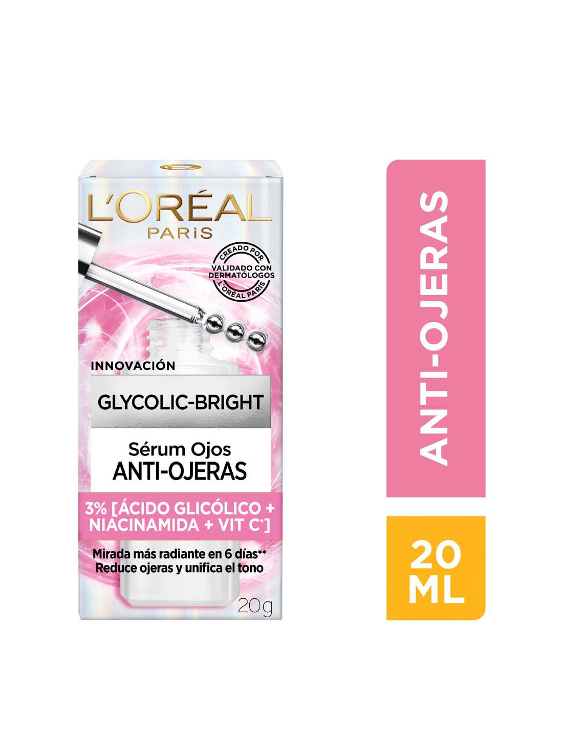 L&rsquo;or&eacute;al Paris s&eacute;rum de ojos glycolic-bright 24011