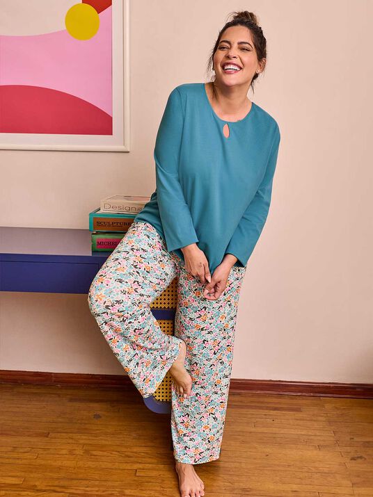 Set pijama larga 77202, FLORES CLXXXIV, hi-res