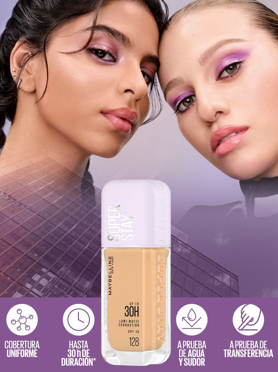 Maybelline maquillaje l&iacute;quido super stay lumi matte 22024