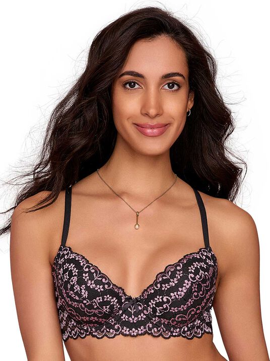 Bra demi 70103, NEGRO/ROSA, hi-res