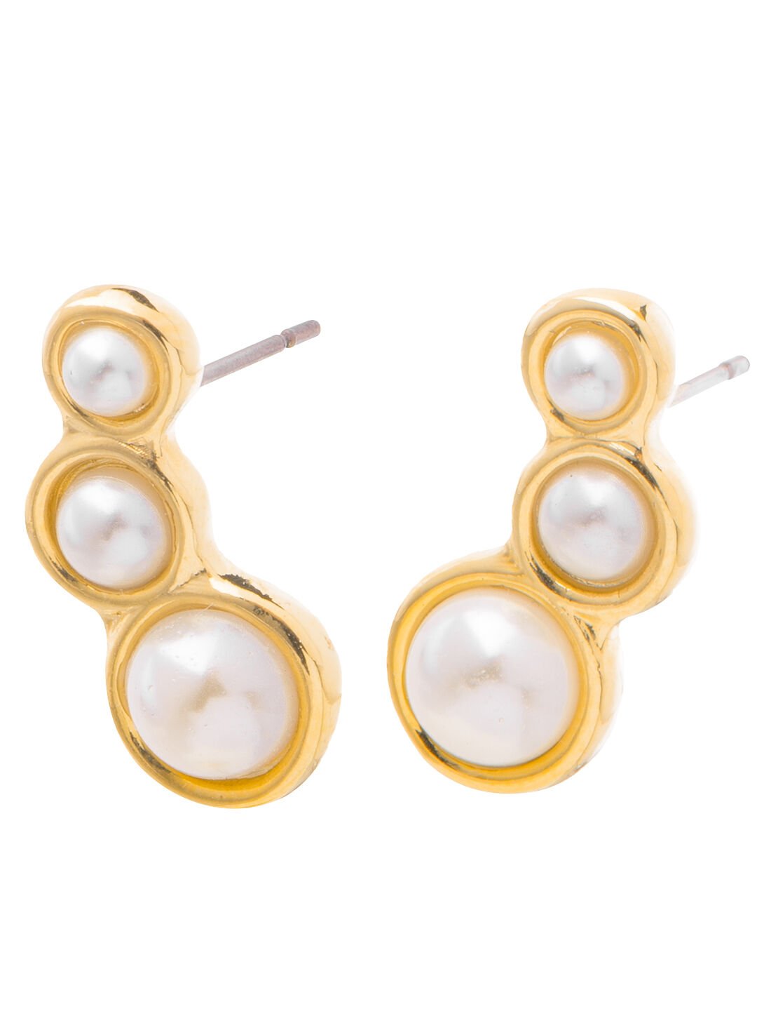 Aretes 3 perlas 29021