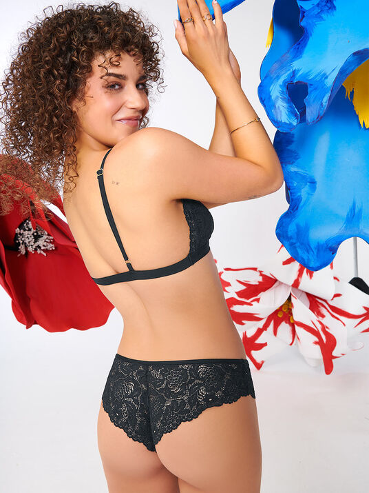 Conjunto de bralette y panty 93015, NEGRO, hi-res