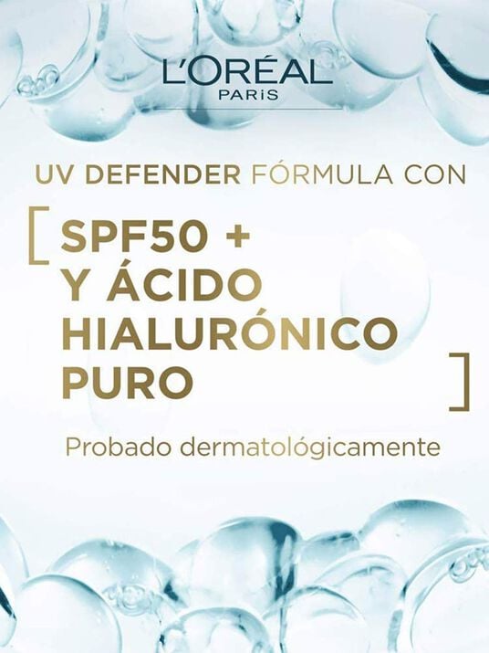 L'Or&eacute;al Paris protector UV defender FPS 50+ anti brillo sin color  35321, &Uacute;NICO, hi-res