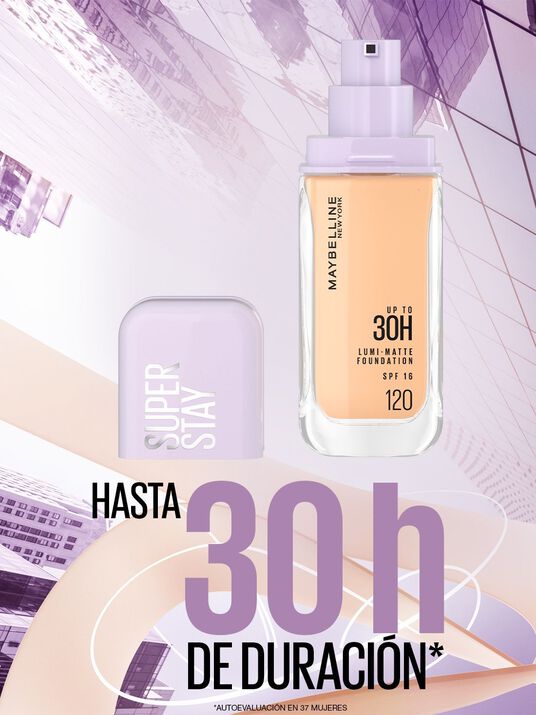 Maybelline maquillaje l&iacute;quido super stay lumi matte 22024, 120 AS X, hi-res