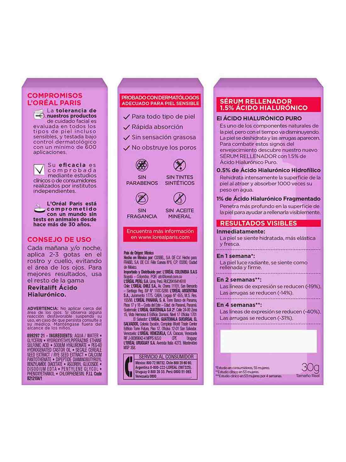 L'Or&eacute;al Paris s&eacute;rum rostro revitalift &aacute;cido hialur&oacute;nico 35297