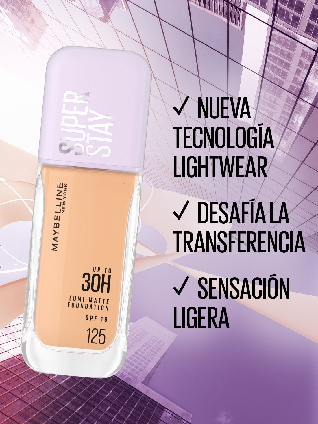 Maybelline maquillaje l&iacute;quido super stay lumi matte 22024