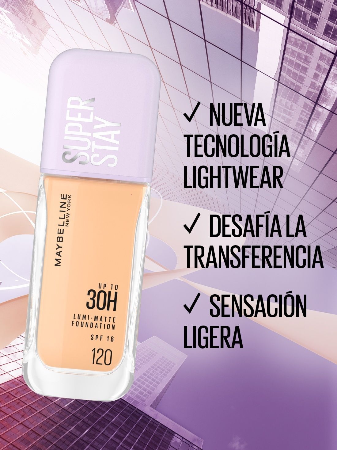 Maybelline maquillaje l&iacute;quido super stay lumi matte 22024