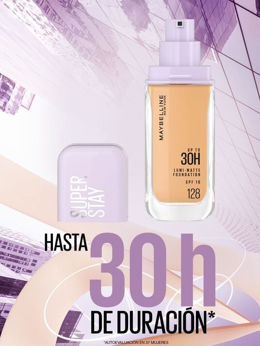 Maybelline maquillaje l&iacute;quido super stay lumi matte 22024, 128 AS X, hi-res