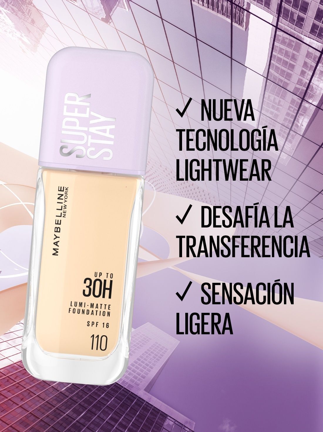 Maybelline maquillaje l&iacute;quido super stay lumi matte 22024