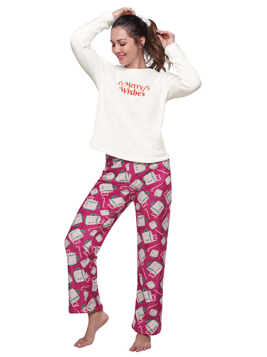 Pijama de fleece 77191, TACITAS NAVIDE&Ntilde;AS, hi-res