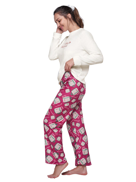 Pijama de fleece 77191, TACITAS NAVIDE&Ntilde;AS, hi-res